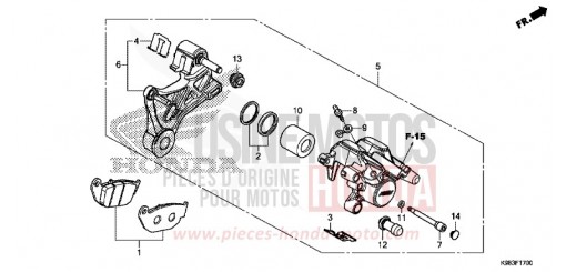 ETRIER DE FREIN ARRIERE CBF125NAJ de 2018